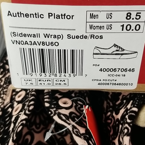 💥SOLD💥VANS SIDEWALL AUTHENTIC PLATFORM Womans 10 - Picture 11 of 11